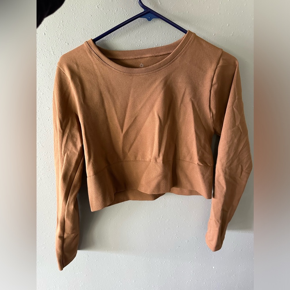 Aerie Long Sleeve Brown Size Large Tshirt